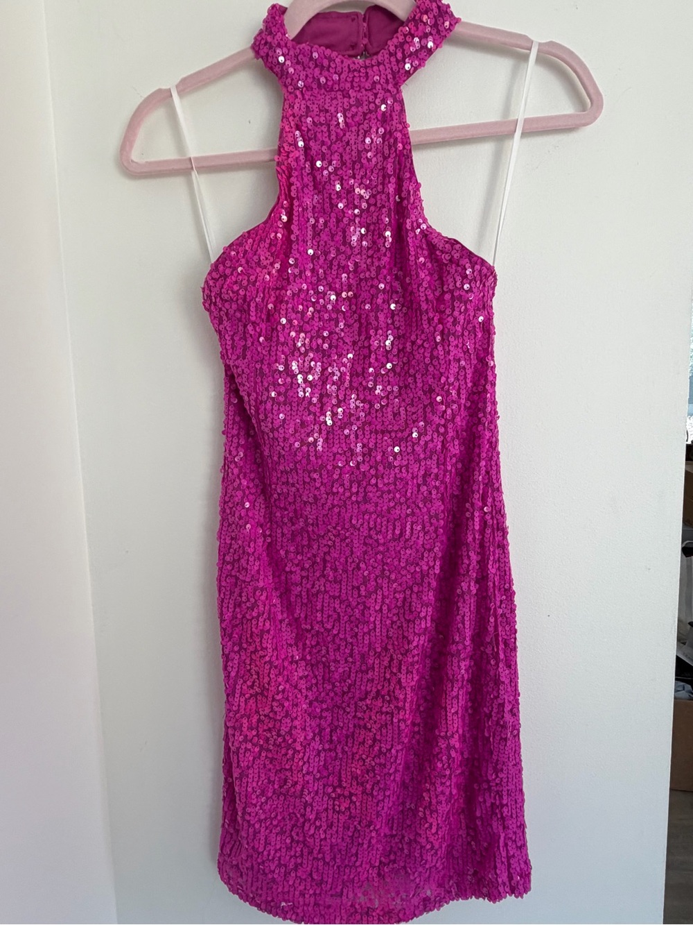 NWT Hello Molly Enchanted Parties Sequin Mini Dress - Hot Pink - Picture 3 of 13